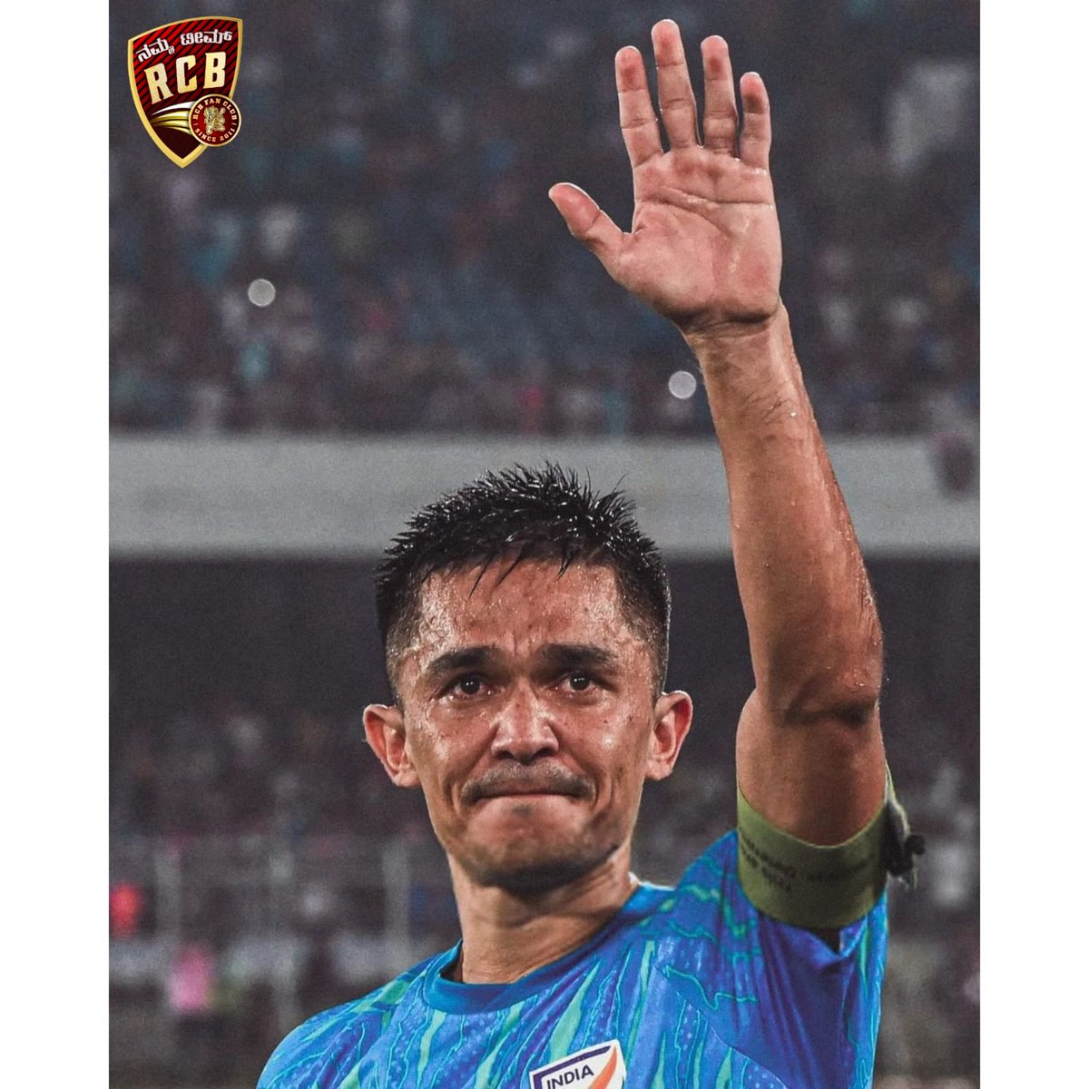 nammateamrcb's tweet photo. Will Miss you Skip, Indian Football Legend Sunil Chetri Retires!!!! https://t.co/DiXkbRJkrh