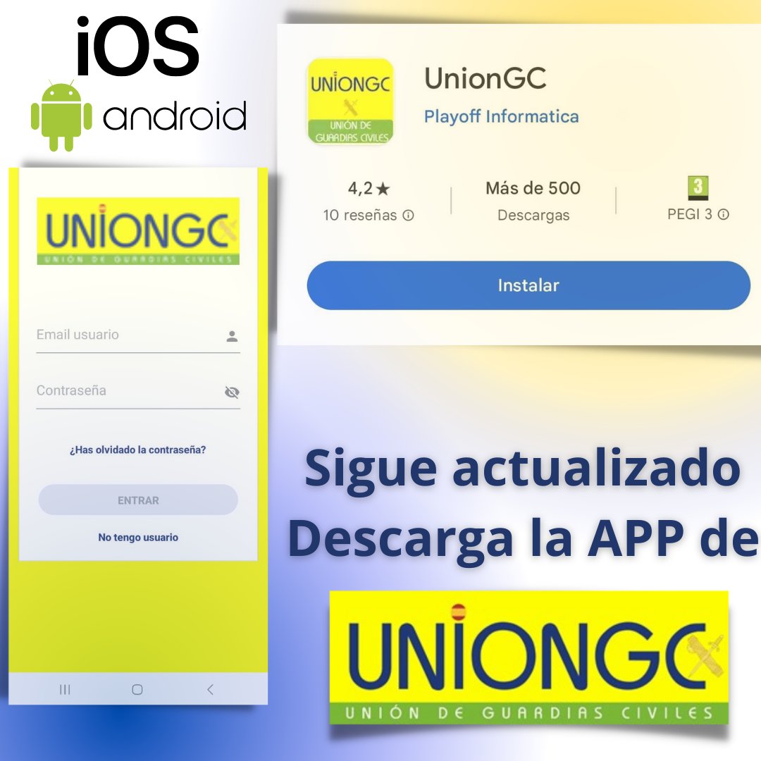 UnionGC's tweet photo. ¿Sabías que desde la APP de #UniónGC puedes hacer la mayoría de las gestiones sobre tu cuenta de soci@?
¡No te quedes desactualizado!
https://t.co/hr6IhSCJ2r
#app #UniónGC #GuardiaCivil #guardiasciviles #somosuniongc #actualizate https://t.co/3Ror89J5Ce
