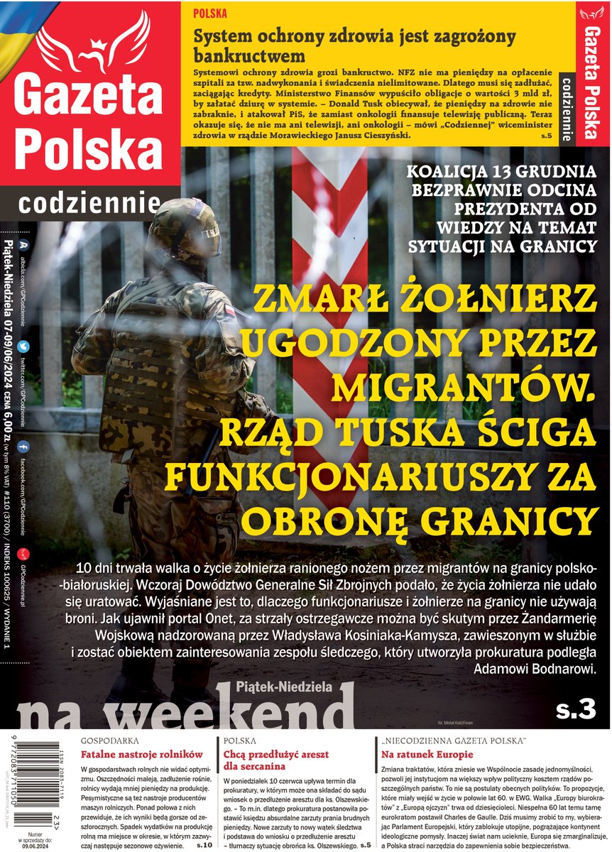 GPCodziennie's tweet photo. Serdecznie polecamy weekendowe wydanie „Codziennej” wzbogacone o dodatki: Niecodzienna Gazeta Polska oraz program telewizyjny⬇️
Czytaj od 00:00 na » https://t.co/1HYRtWjbz8
❗️UWAGA: subskrypcja e-PRENUMERATY #GPC dostępna na https://t.co/5oUNtNgoqJ
#prasa #media #swsmedia https://t.co/rrH0PHFIJH