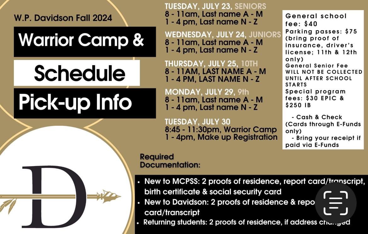 We are thrilled to announce Warrior Camp for incoming Freshman students. Please use the included link to reserve your spot and t-shirt. 

eventbrite.com/e/warrior-camp…