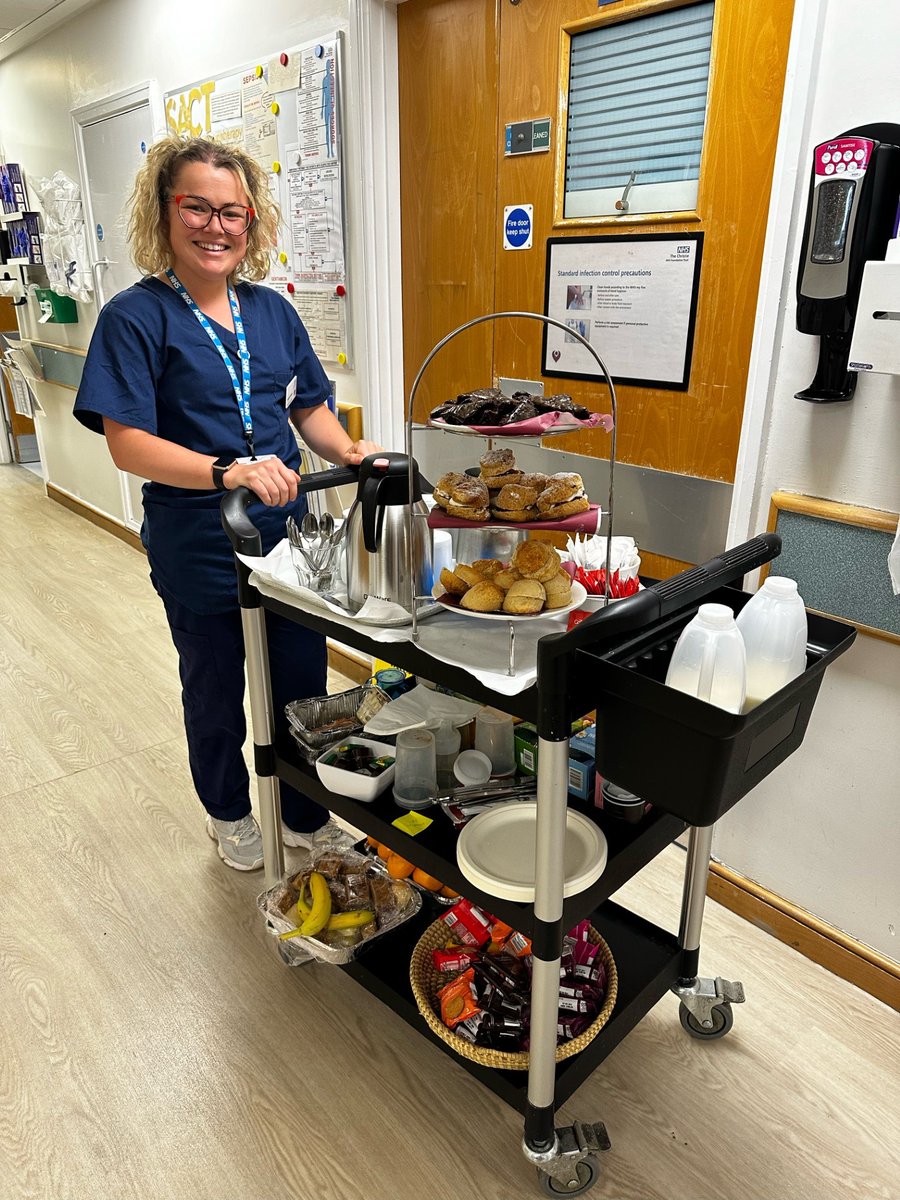 Yesterday the dietetic team celebrated Dietitians Week by serving a selection of delicious homemade cakes, teas and coffees to the inpatient wards. A huge thanks to the catering team at The Christie for helping with this! #DW24