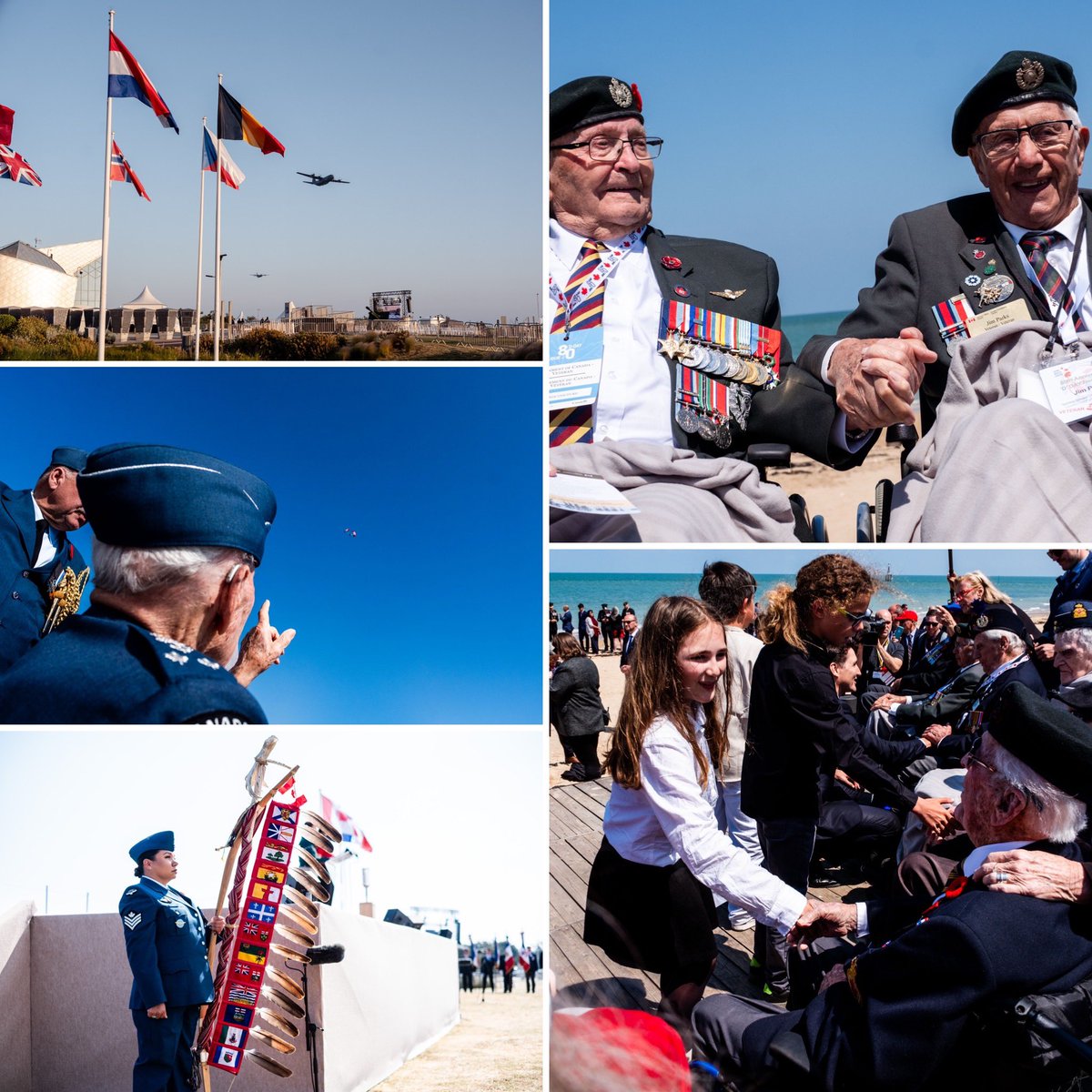 À l’occasion du 80e anniversaire du jour J et de la bataille de Normandie, nous faisons une pause pour rendre hommage aux Canadiens qui ont pris d’assaut Juno Beach le 6 juin 1944 et lancé une campagne qui a contribué à renverser le cours de la Seconde Guerre mondiale.#JourJ80