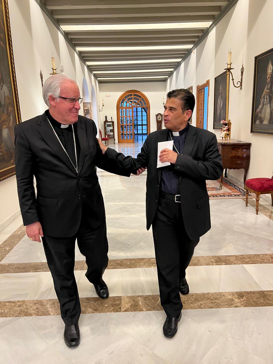 ArzobispoSaiz's tweet photo. Visita de Monseñor Rolando Álvarez Lagos, Obispo de Matagalpa y Administrador Apostólico de Estelí (Nicaragua). Visita de cortesía y de descanso. Palacio Arzobispal, Seminario, Catedral, Casa Sacerdotal. https://t.co/J0zPGBj8fg