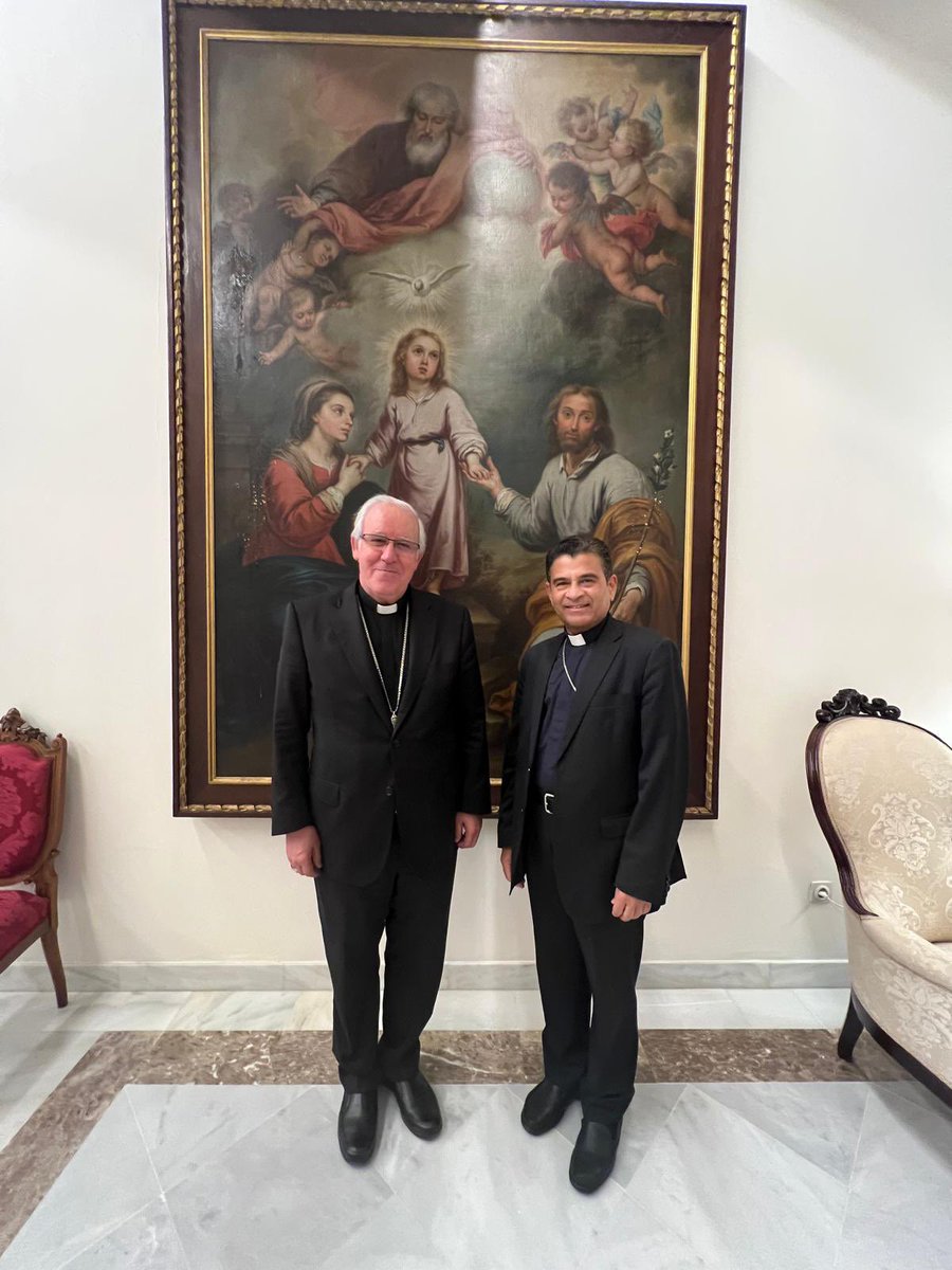 ArzobispoSaiz's tweet photo. Visita de Monseñor Rolando Álvarez Lagos, Obispo de Matagalpa y Administrador Apostólico de Estelí (Nicaragua). Visita de cortesía y de descanso. Palacio Arzobispal, Seminario, Catedral, Casa Sacerdotal. https://t.co/J0zPGBj8fg