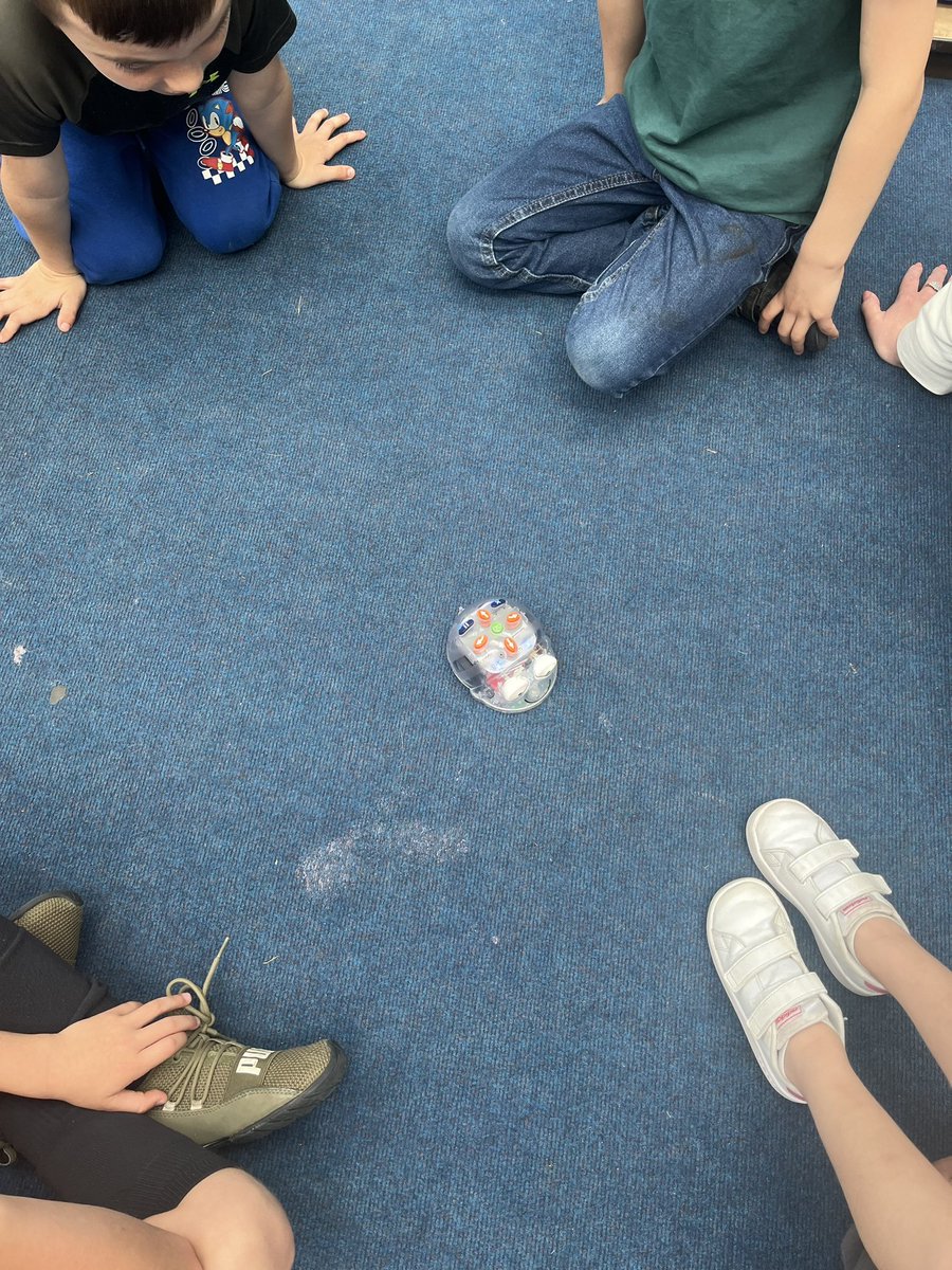 LakesideYork's tweet image. The Leopards enjoyed using the Bluebots today, inputting different algorithms to move them around the classroom. #LakeComputing #coding #algorithms