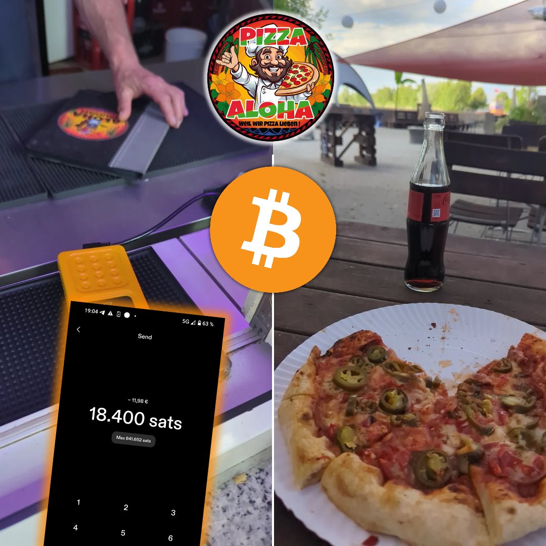 Endlich Pizza mit richtigem Geld bezahlen!

Pizza Diavolo mit Cola nur 0.00018374 BTC.

Wo?
Beachbar Aloha Erlichsee - Oberhausen-Rheinhausen.

#Bitcoin

instagram.com/aloha.erlichsee

<a href="/OpagoPay/">OPAGO</a> <a href="/21BitcoinGuides/">Bitcoin Guides</a> <a href="/Strike/">Strike</a>