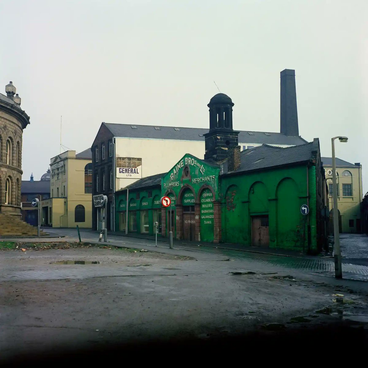 GroomB's tweet photo. Cloth Hall Street, Leeds, 1970s, by Peter Mitchell. https://t.co/V8cqQ42dqx