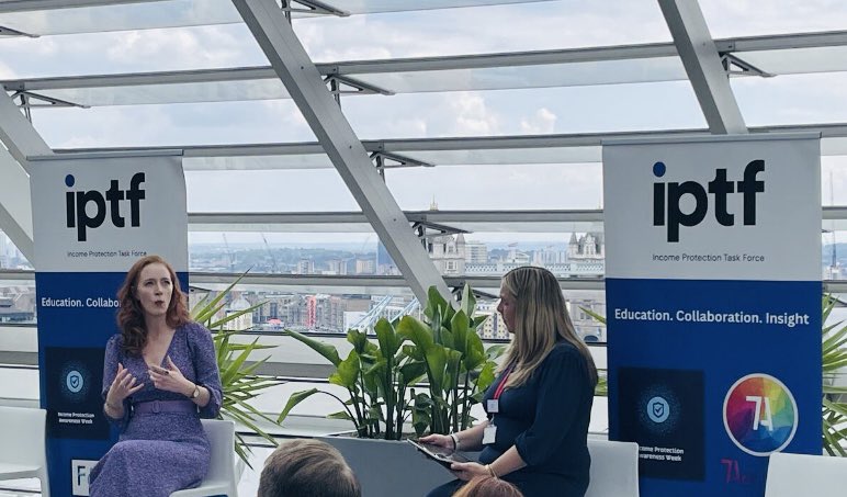 setulmehta's tweet photo. Income protection discussions with all parts of the client journey from a claim story (thanks @Jeyneus) to portals, tech, advisers, networks, services providers, insurers, reinsurers and Iona Bain sharing insight and wisdom from her lens. #LetsTalkIP #ProtectionInsurance #IncomeProtection