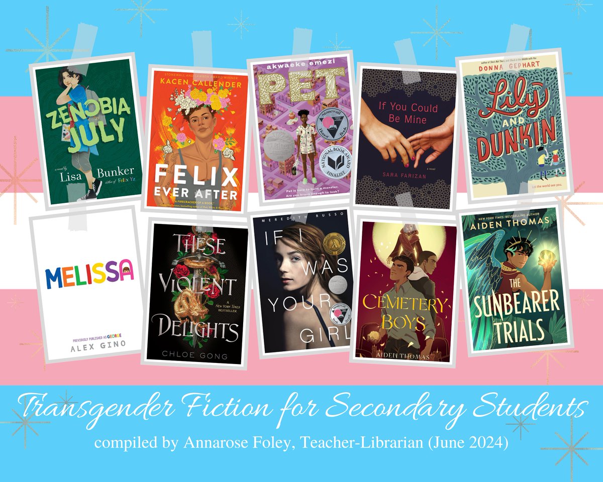 Annarose Foley (@boyntonlibrary) on Twitter photo Ms. Foley Recommends... Transgender Fiction for Secondary Students! #bookstagram #librarylife #bookrecs #weneeddiversebooks #readwithpride #lgbtqia #transbooks ๐ณ๏ธโ๐ @yungdeadthing <a href="/SaraFarizan/">Sara Farizan (is here once a week)</a> @DGephartWrites @lxgino <a href="/thechloegong/">Chloe Gong (Updates)</a> <a href="/aidenschmaiden/">Aiden Thomas ๐ต๐ธ</a> Ms. Foley Recommends... Transgender Fiction for Secondary Students! #bookstagram #librarylife #bookrecs #weneeddiversebooks #readwithpride #lgbtqia #transbooks ๐ณ๏ธโ๐ @yungdeadthing <a href="/SaraFarizan/">Sara Farizan (is here once a week)</a> @DGephartWrites @lxgino <a href="/thechloegong/">Chloe Gong (Updates)</a> <a href="/aidenschmaiden/">Aiden Thomas ๐ต๐ธ</a>