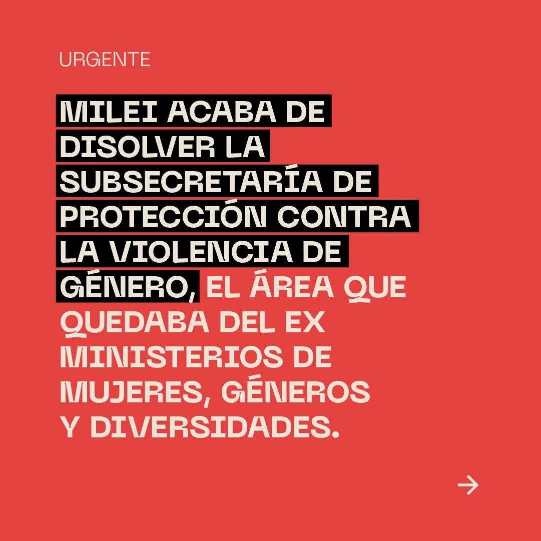 A hora de la movilización Ni Una Menos el Gobierno disolvió la Subsecretaría de Protección contra la Violencia de Género, el área a la que había quedado reducido el ex Ministerios de Mujeres, Géneros y Diversidades (sigue)