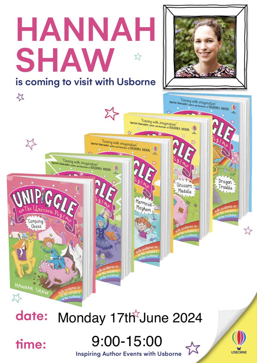 Hannah Shaw, Author Of Unipiggle Series Is Visiting @LEFSBromsgrove On 17th June!

Parents Of Lickey End If You Would Like To Order A Book For Hannah To Sign, You Can Order Via This Link:

books-by-becky.sumupstore.com/page/lickey-en…

💥 ORDER CUT OFF FRIDAY 7TH JUNE 💥