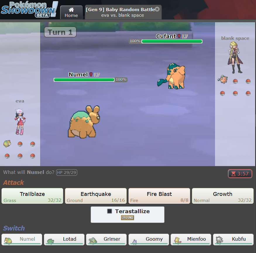 PokemonShowdown's tweet photo. Are you a fan of Random Battles and LC Pokemon? Try out the new Baby Random Battles format! You can find it under the "Randomized Format Spotlight" section when selecting a format to play on the ladder! https://t.co/eWIpk4m1PX