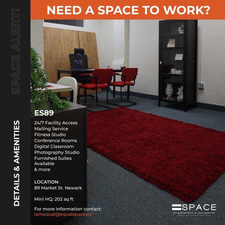 Elevate your workspace experience at ES 89 Campus! 🚀 our shared space goes beyond desks and chairs – it's a hub for innovation and productivity! 
visit our brand new site today: equalspace.co to schedule a tour or click the Link in bio 🌟 #Equalspace #Newark #ES89