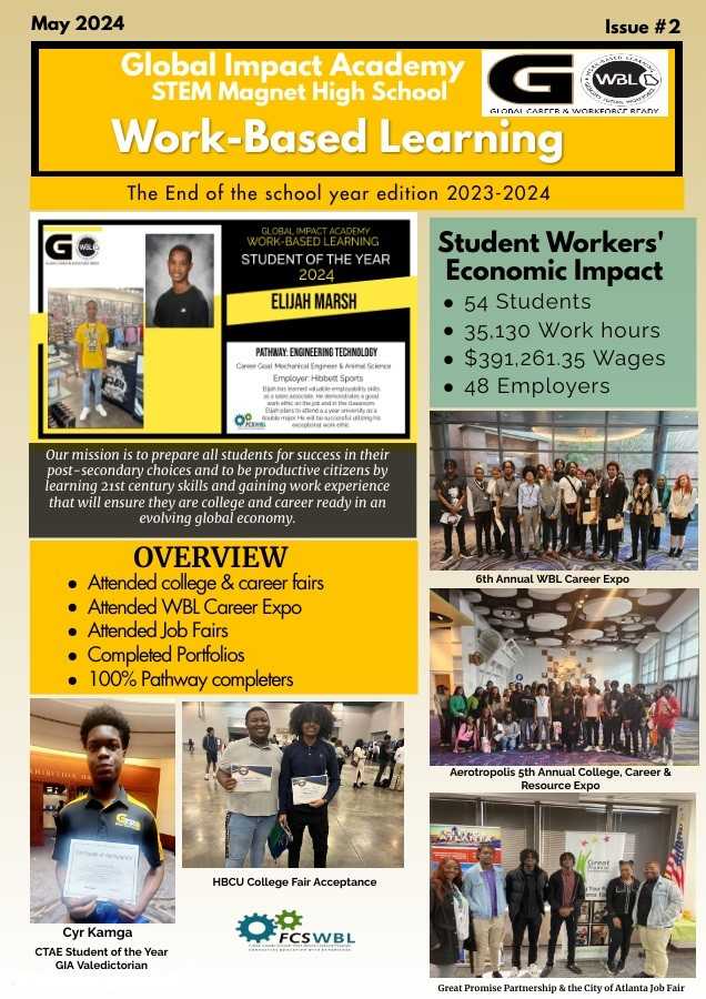 Recap of GIA's first year of WBL! <a href="/GlobalImpactAc1/">Global Impact Academy</a> <a href="/FCSCTAE/">Fulton County Schools CTAE</a>