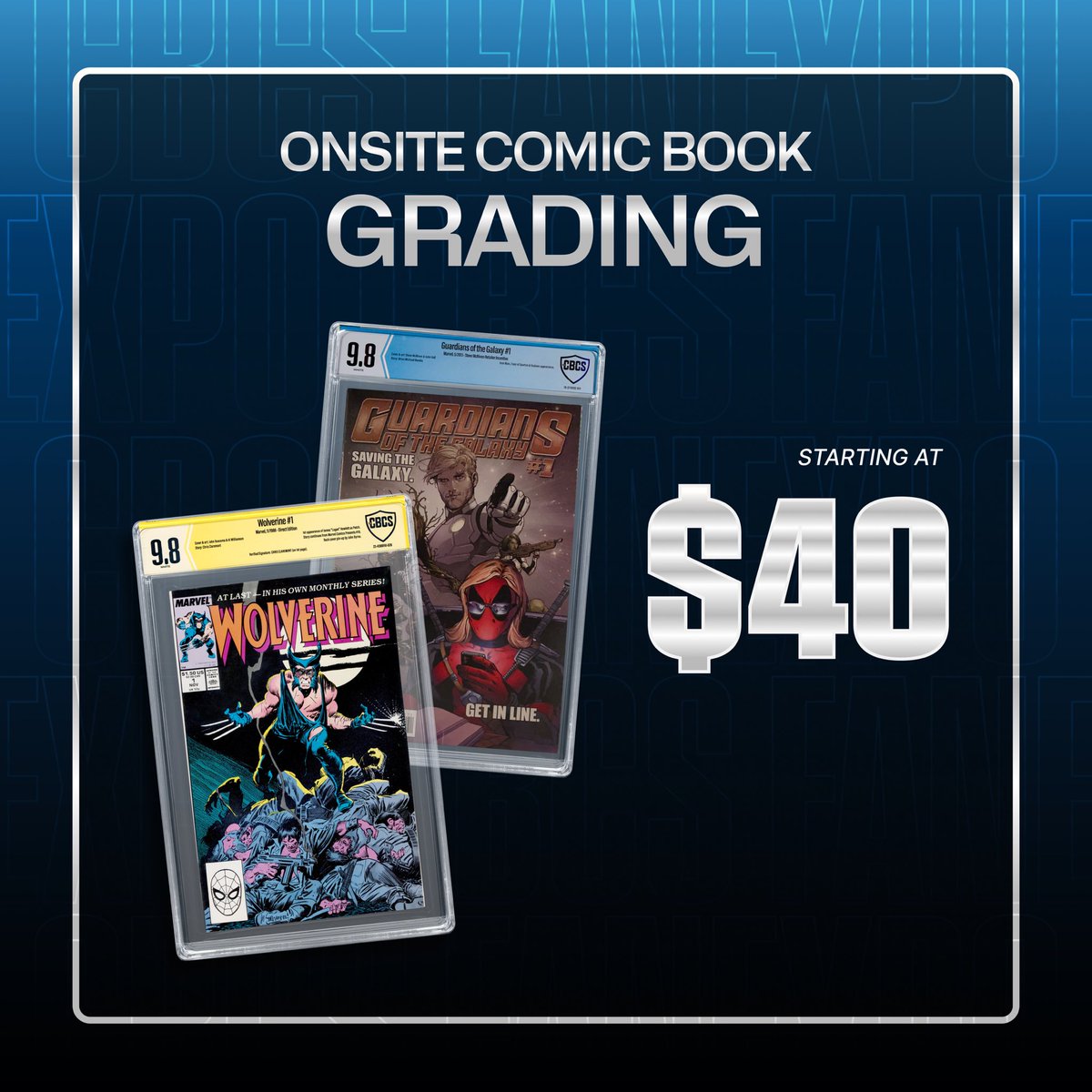 CBCScomics's tweet photo. TOMORROW 👀

Join us @FANEXPODallas for onsite comic book grading, comic signature witnessing, take back submissions and more!

Make sure to stop by our booth on Saturday for a chance to meet artist @DSanchezArtist 🔥 https://t.co/7JNQNoQK49