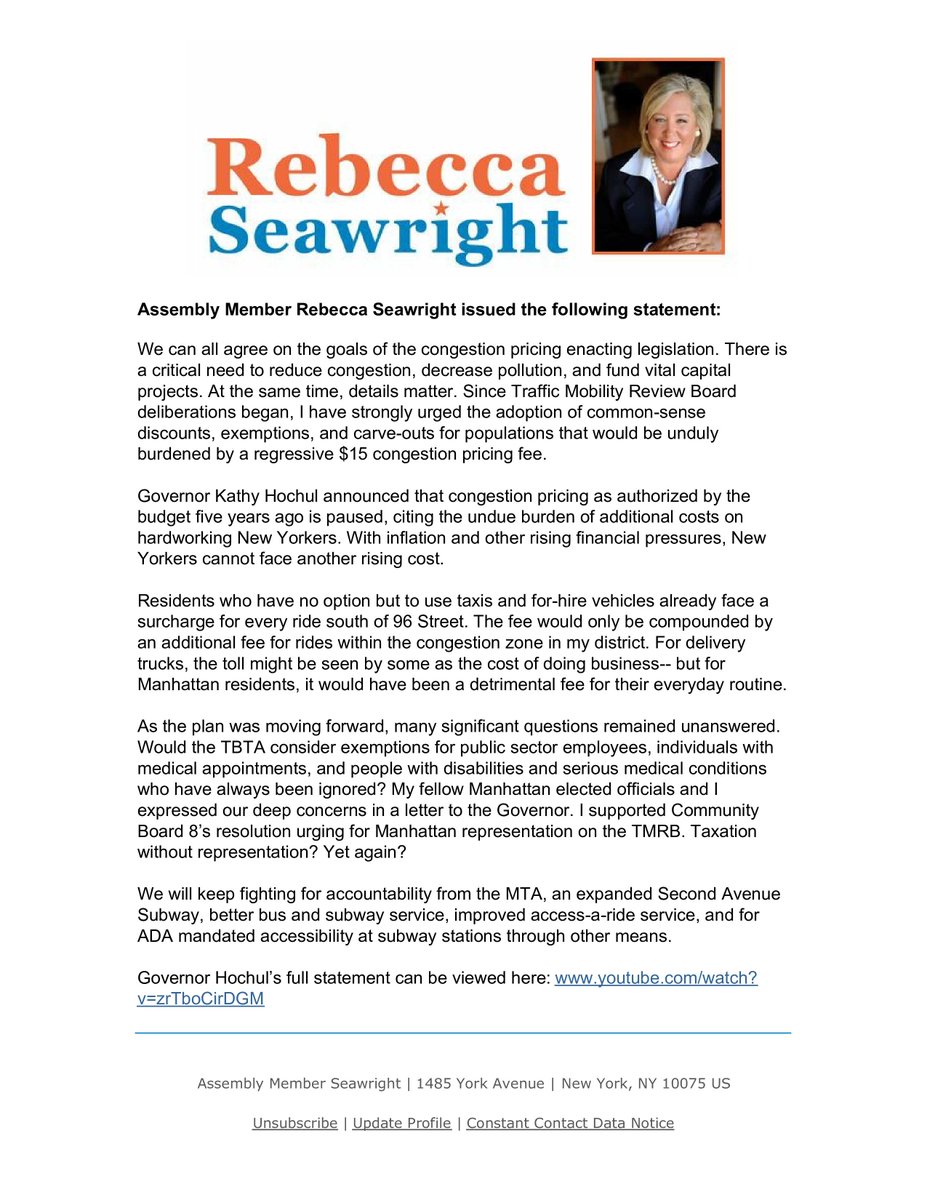 Assembly Member Rebecca Seawright tweet media