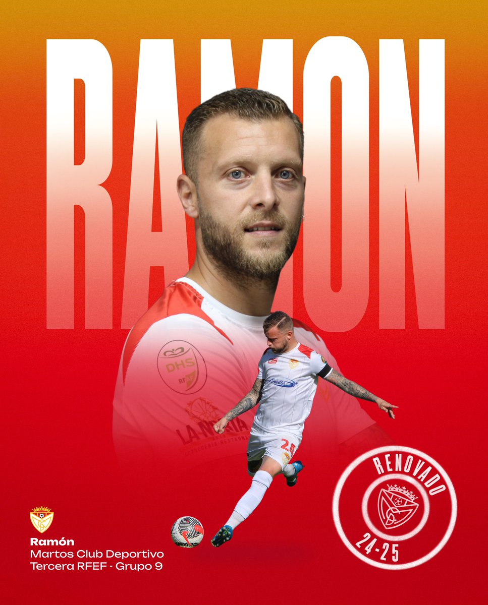 𝗥𝗔𝗠𝗢́𝗡.

RENOVADO.

¡Más contundencia para nuestra defensa!

Tras casi toda una vida en la antigua Tercera División, Ramón vuelve a 3ª RFEF, esta vez con el Martos CD, para seguir aportando experiencia y solidez defensiva a nuestro equipo. 

¡Gracias, Ramón!
