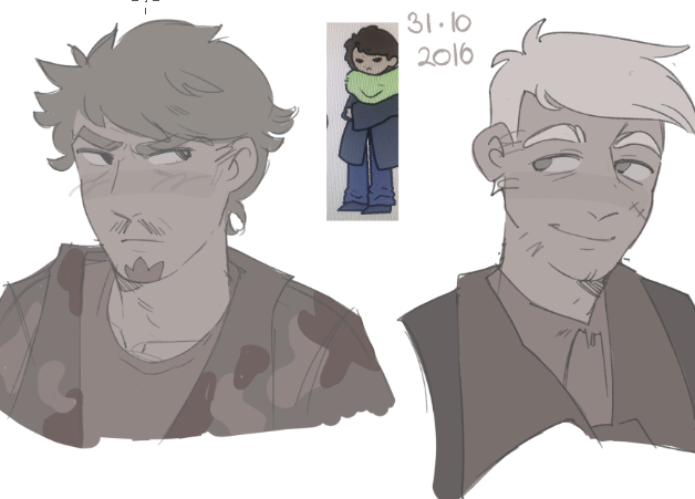 FUTUR3PIXELZ's tweet photo. @trans_hobo the date is for this one ugly bastard in the middle i dared to call fanart, pookie.............

(highkey might draw him oiled up) https://t.co/RE3Vf2BuZh