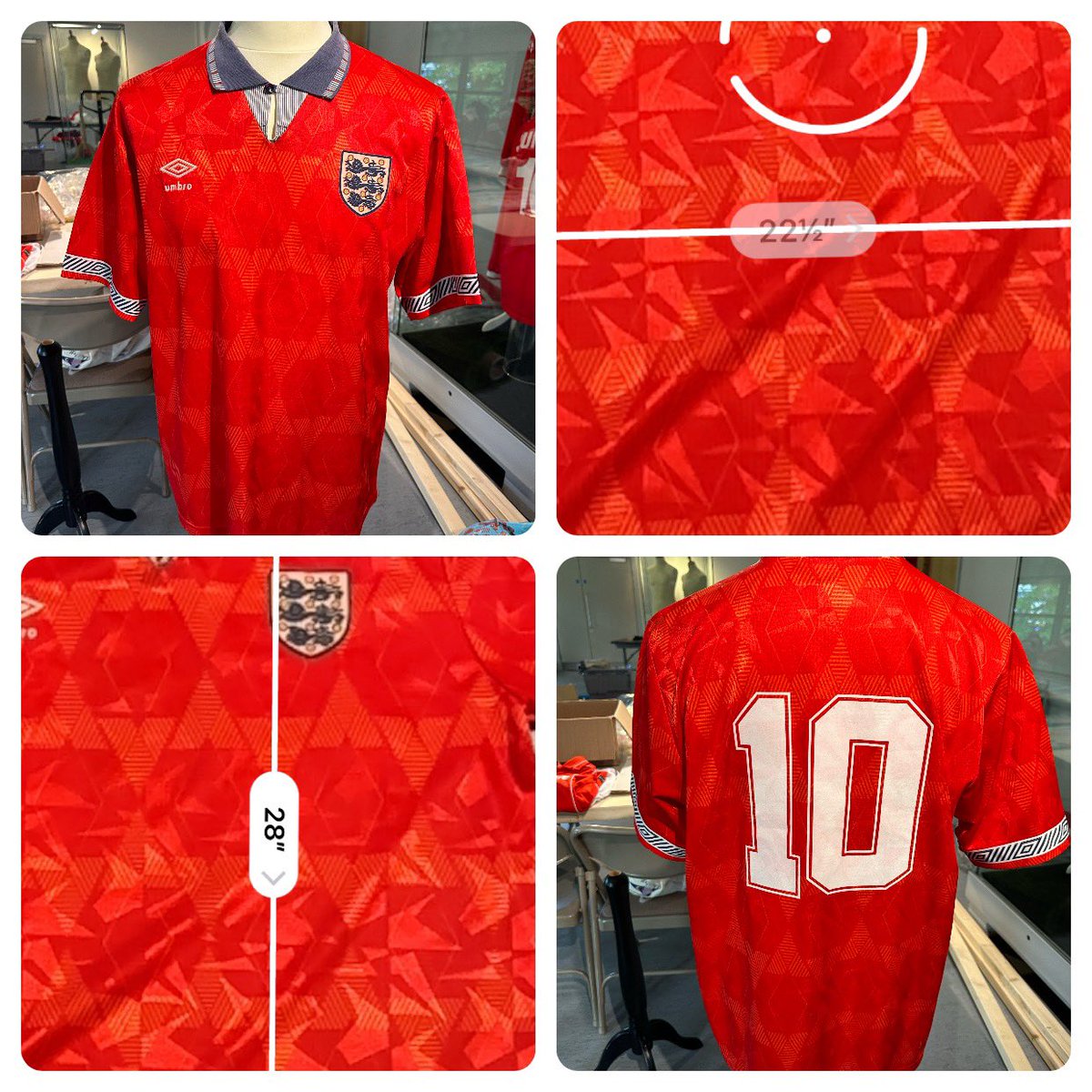 mdav1981's tweet photo. England original Italia 90 shirt

Great condition 

Get your pub shirt for the Euros

£200 with postage on top

Cheers 

@Shirtsmith4720 @shirtlane @90sfootball @FSWorldUK @niclasico @Nottsclassics @classicshirts @ClassicshirtCDF #england #euro2024 #itscominghome 🦁 🦁 🦁 https://t.co/Nrf9qNhtjX