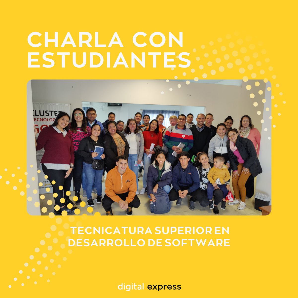 _DigitalExpress's tweet photo. Esta semana recibimos a las y los estudiantes del primer año de la materia de Práctica Prfesionalizante I de la Tecnicatura Superior en Desarrollo de Software, con una charla brindada por el gran equipo de Digital Express✨💪🏼

¡Gracias por su atención y compromiso! 🚀 https://t.co/aTd7SM7SJt