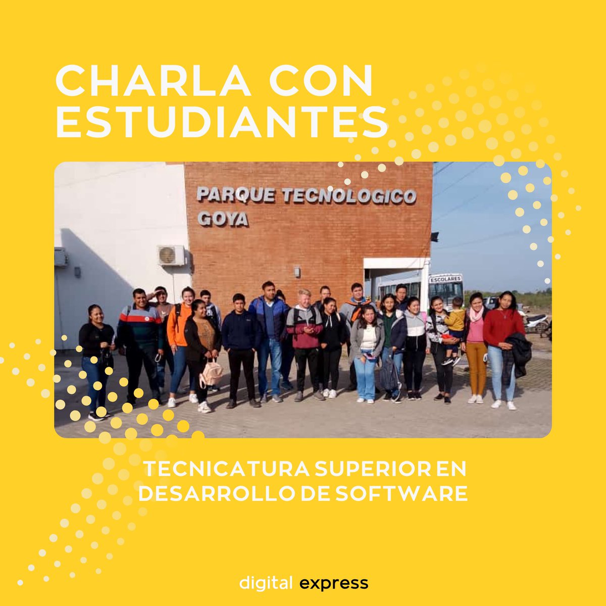 _DigitalExpress's tweet photo. Esta semana recibimos a las y los estudiantes del primer año de la materia de Práctica Prfesionalizante I de la Tecnicatura Superior en Desarrollo de Software, con una charla brindada por el gran equipo de Digital Express✨💪🏼

¡Gracias por su atención y compromiso! 🚀 https://t.co/aTd7SM7SJt
