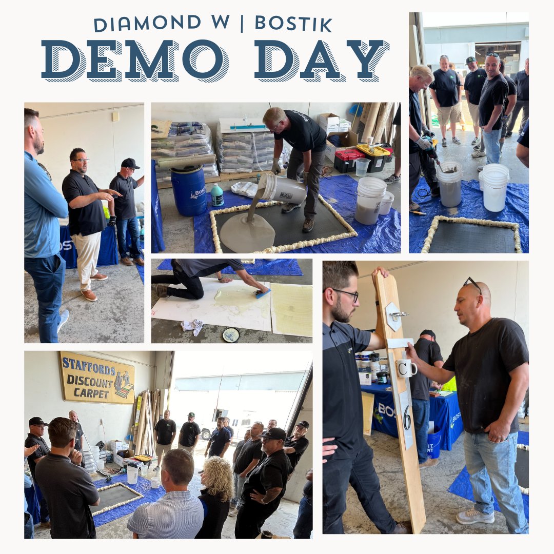 DiamondWFloor's tweet photo. Here are some images and video from last week's demo day going over the latest Bostick products and their various applications.

A special thank you to Premier Floor Covering Supplies.

To arrange a training for your team, get in touch with your Diamond W sales rep. https://t.co/mjXVTGCeFn