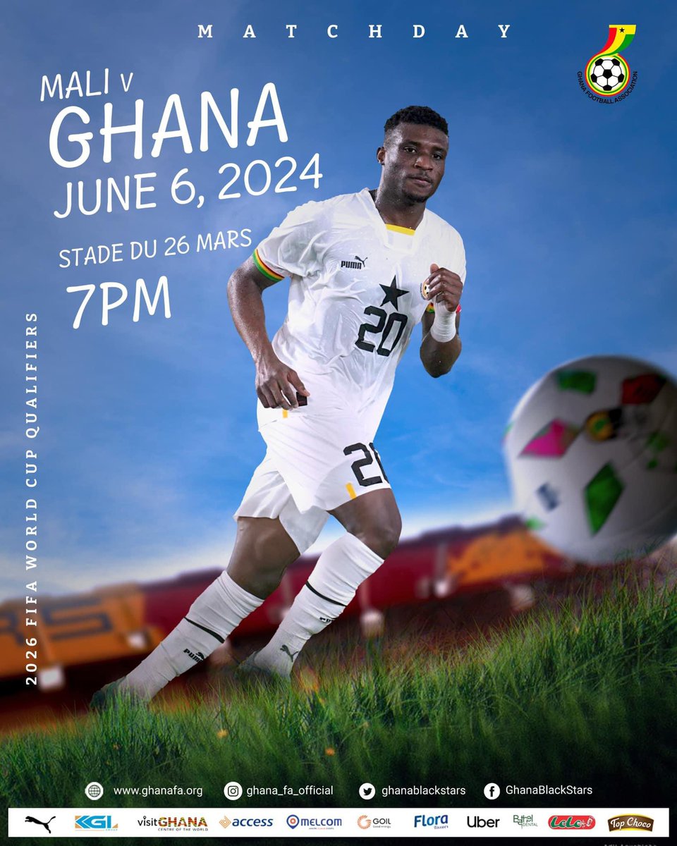 Wishing the <a href="/GhanaBlackstars/">🇬🇭 Black Stars</a> the best, as they face Mali in a crucial World Cup Qualifiers match tonight. 

Give it your all, show resilience and determination, and victory will be ours tonight. 
#GoBlackStars