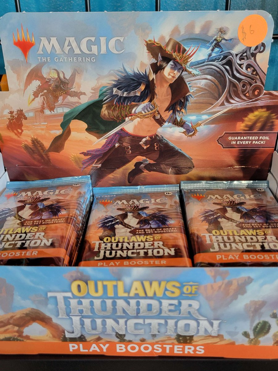 GameGridSSPRGS's tweet photo. 🚨 **Tonight's Event: OTJ Draft!** 🚨

Join us tonight for an OTJ Draft! We've received promo materials, so everyone who shows up will receive a Promo card and a Promo pack. The winner of the draft will get an additional foil promo pack.

Starting at 6:30 https://t.co/ldkyvEsXQ4