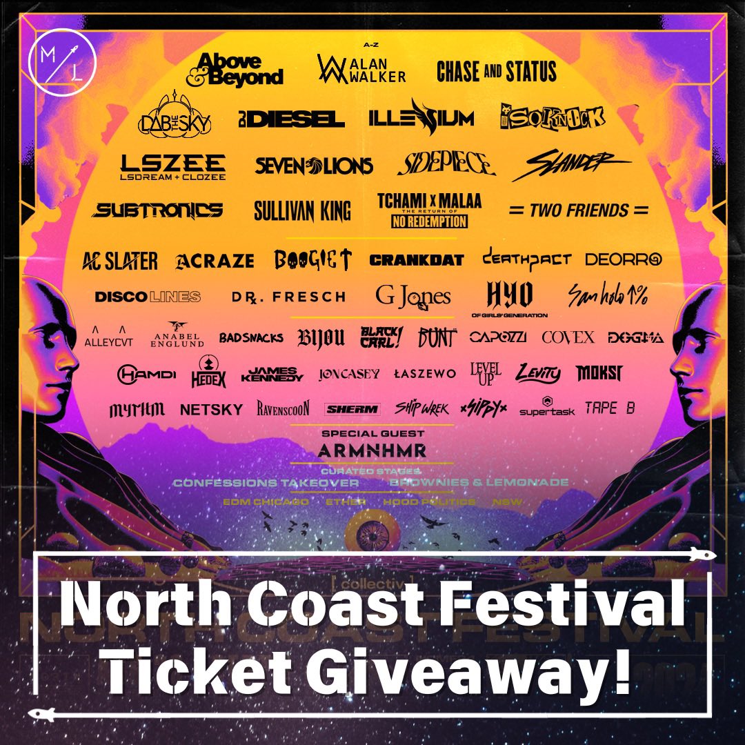 🚨GIVEAWAY🚨 —  we are giving away 1 GA 3-Day ticket to <a href="/northcoastfest/">North Coast 🌈☀️</a>! Head over to our Instagram for another chance to win!

🛸 HOW TO ENTER AND WIN:

1) Follow: @moonlvnding &amp; <a href="/northcoastfest/">North Coast 🌈☀️</a> 
2) LIKE + SHARE THIS POST
3) Tag 2+ friends **EACH AS SEPARATE COMMENTS* below (1