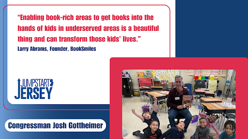 Josh4Jersey's tweet photo. 📚 #JumpStartJersey Stories: Teacher and @booksmiles1 founder Larry Abrams helps kids get on the right academic track by giving away free books. Larry’s great idea – divert millions of used books to kids who otherwise wouldn’t have them. Read the story: https://t.co/db5tqoYWDA https://t.co/sz8tI8ZIcD