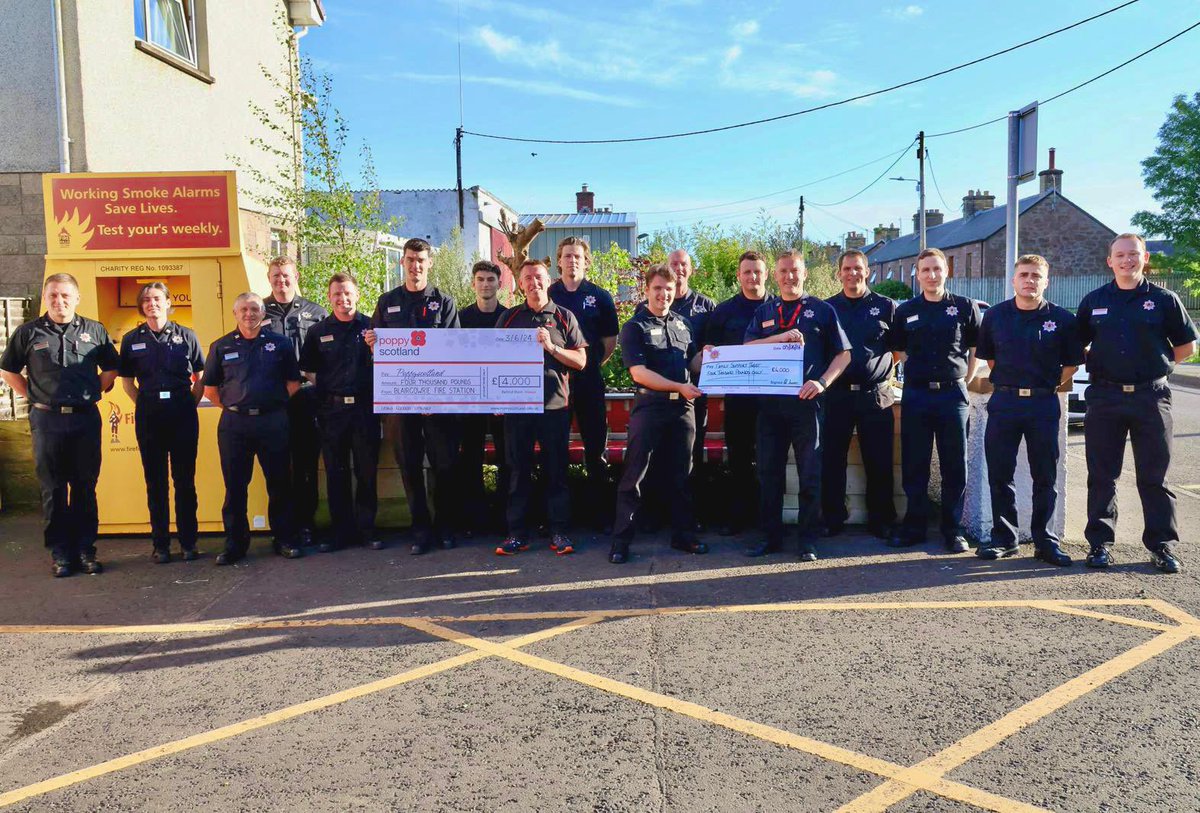 8,000 THANK YOU'S ❤

On Monday night we handed over £8,000 split between <a href="/sfrs_fst/">SFRS Family Support Trust</a> and <a href="/poppyscotland/">Poppyscotland</a> 🤩

We want to say one final HUGE thank you to everyone that donated and allowed us to support these two amazing charities 👏

👨🏻‍🚒