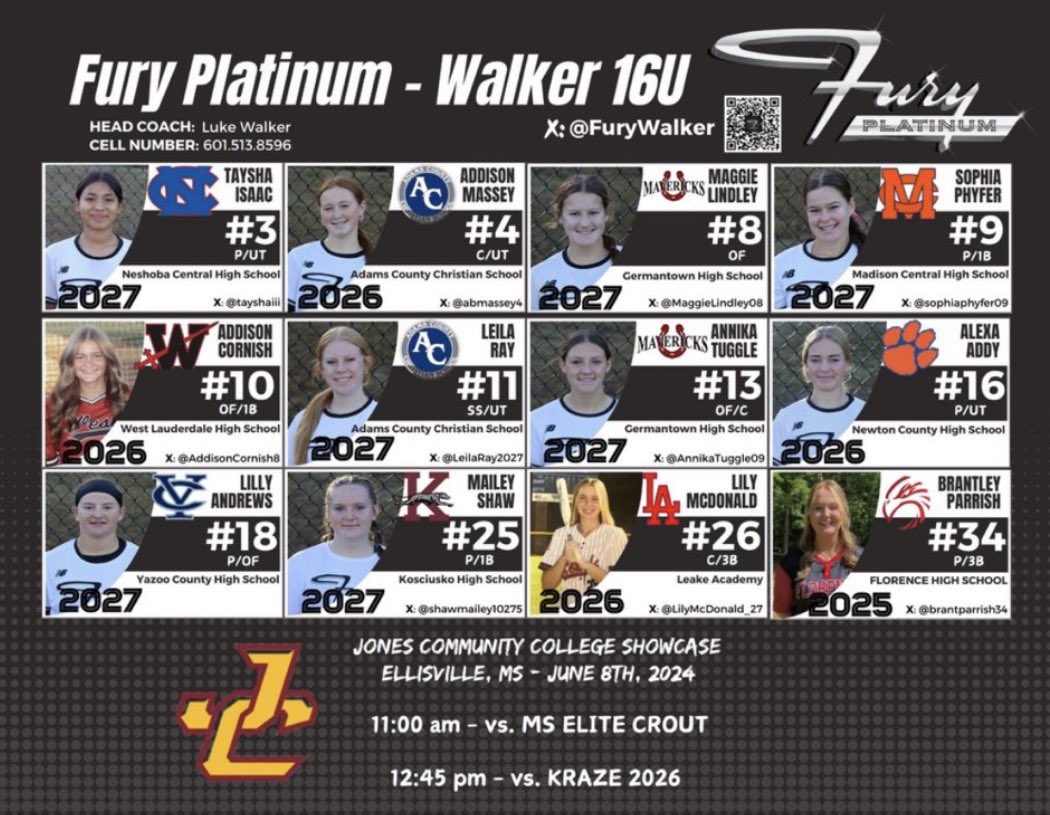 So excited to be back on the field this weekend with <a href="/FuryWalker/">MS Fury Platinum Walker</a> ! It’s always great getting to play at <a href="/JC_BobcatsSB/">Jones College SB</a> !