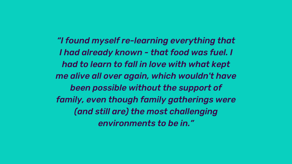 beatED's tweet photo. On the blog today, Sejal shares her experience of eating disorder recovery and how challenging it can be when dealing with religious fasting and family gatherings 🧡

Read her story 👇  
https://t.co/TRUiFH10ou https://t.co/U7sSvF5BX1