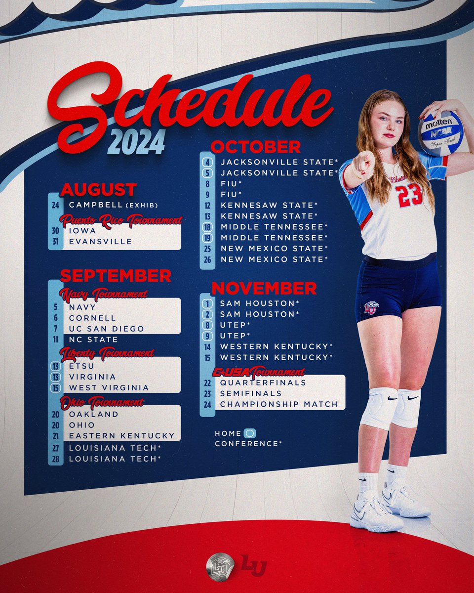 Fall 🗓️ just dropped!
1st trip to Puerto Rico! ☀️
Home matches vs. UVA and West Virginia!
and much more!