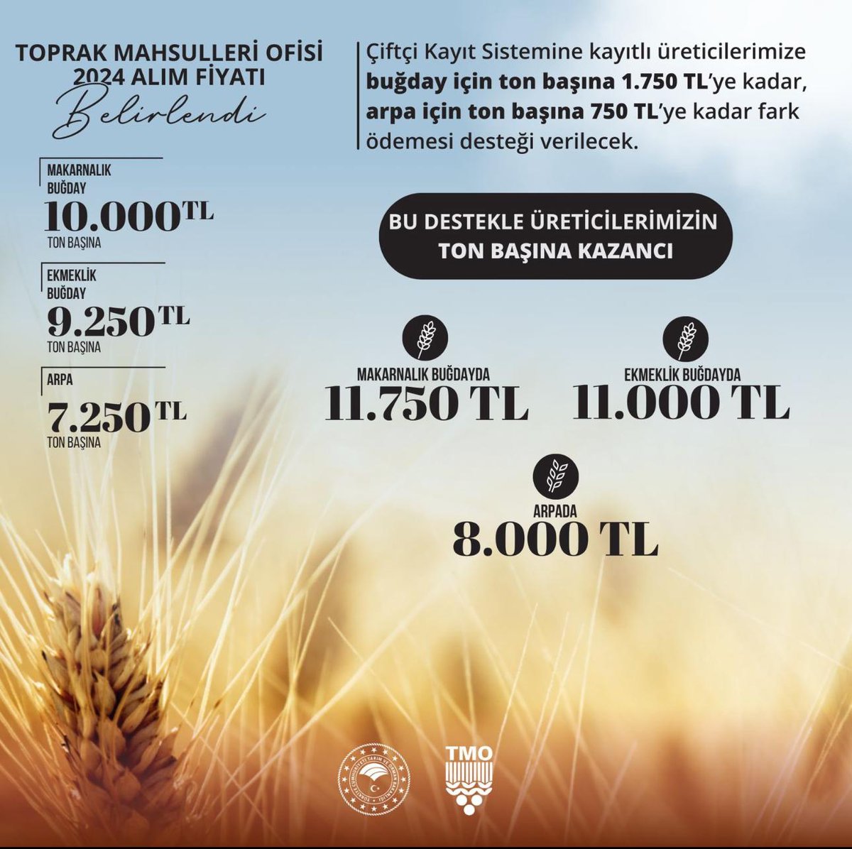 Yaş çay alımına  💯 60 
Buğday alım fiyatı 💯 12  
Sizce nasıl bir adalet