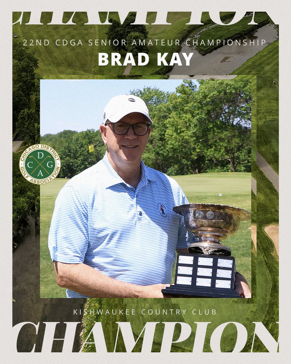 Kay Wins at Kish!

Following his triumph in 2018, Brad Kay of Arlington Heights captured the 22nd #CDGASrAm title Thursday morning at Kishwaukee Country Club in DeKalb. Kay bested friend Mark Small of Frankfort, 3 and 2, to claim the victory.

Recap to follow.