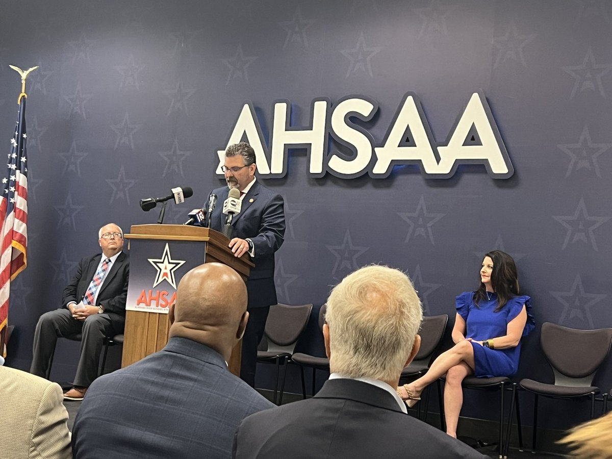 SimoneEli_TV's tweet photo. Harmon takes the stand — says he’s prayerfully entered every step of the process… thanks his family for support. 

Opinion: he’s excited to lead the charge at AHSAA and has great energy https://t.co/7f6rt2C8kW