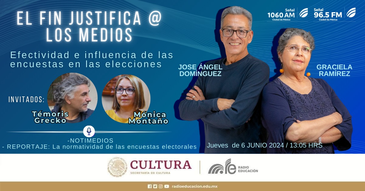 🔴Este jueves en @radioelfin, <a href="/gra_ramirez/">Graciela Ramírez</a> y <a href="/santopinacate/">José Angel Domínguez</a> charlan 🎙con <a href="/temoris/">Témoris Grecko</a> y <a href="/mony0627/">Monica Montaño Reyes</a> sobre la efectividad e influencia de las encuestas durante los procesos electorales.

⏰ Hoy, 13:05 h
📱Escúchalo por Youtbube: youtu.be/QwZxVNtCYpM