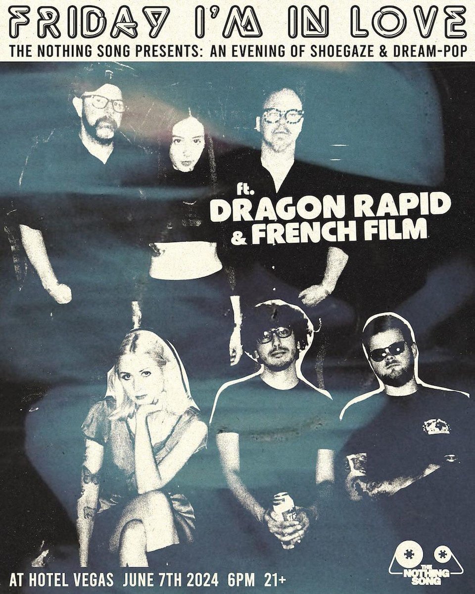 DragonRapidBand's tweet photo. Looking forward to performing TOMORROW with French Film at @HotelVegasATX on Friday, June 7th.
Early show: 7pm start time
#postpunkrevival #postpunkband #dragonrapid #austinmusicscene https://t.co/e5e9MSNiJ6