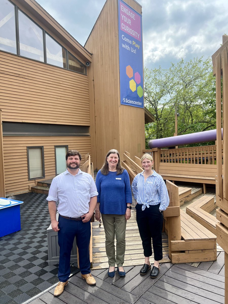 Sciencenter's tweet photo. We had a great time officially hosting Ithaca’s new Mayor @RGC_NYS yesterday! He got an exciting behind-the-scenes look at the fun projects we’re working on. https://t.co/rcnGCBTcqq