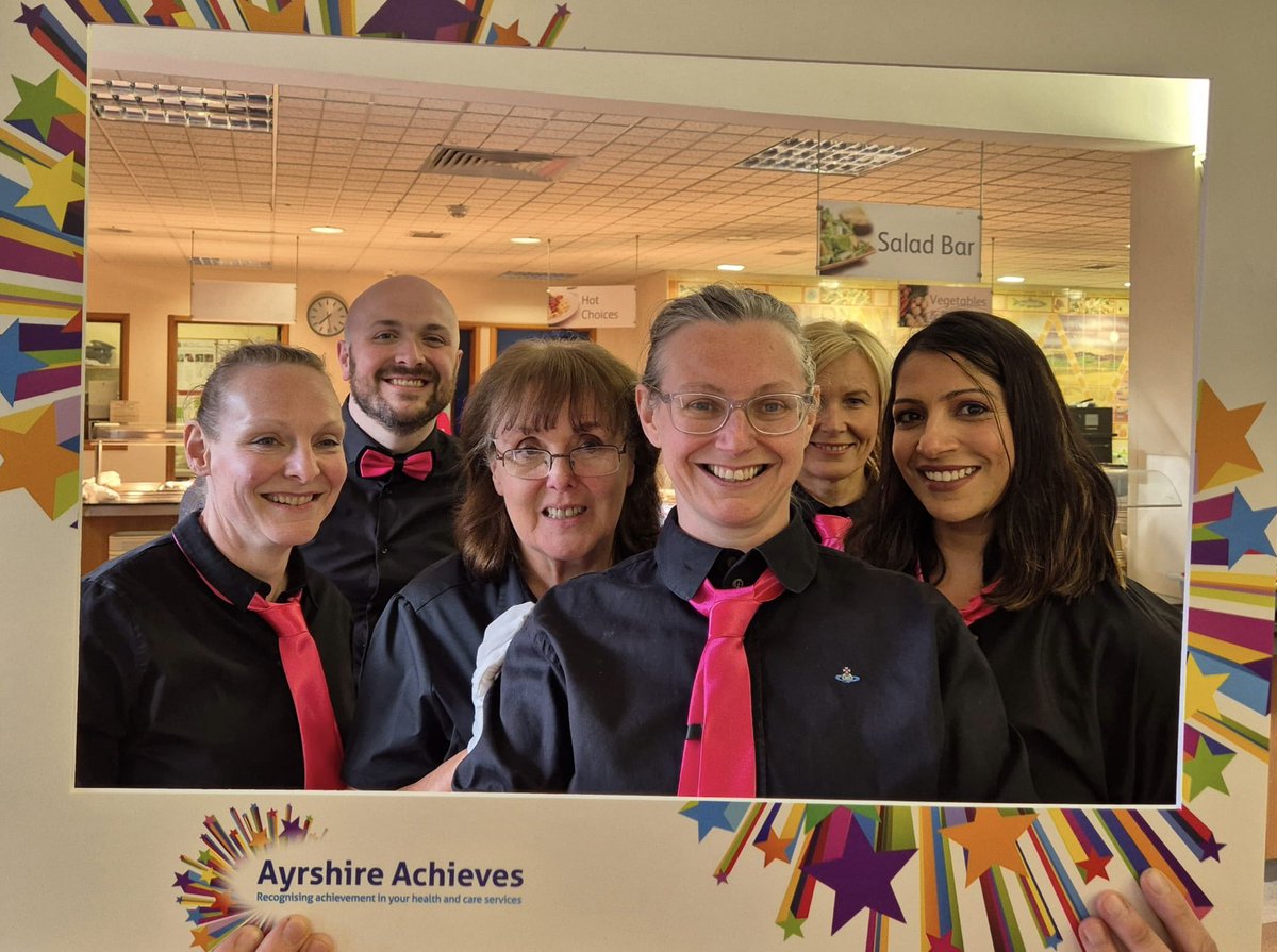 NHSaaa's tweet photo. Our catering team are getting in the spirit, welcoming our health heroes for the 2024 Ayrshire Acheives Awards.

Tune in to watch the ceremony live at 8.30pm: https://t.co/IaOSBazFXj

#AAAwards2024 https://t.co/BjE7fKgOgl