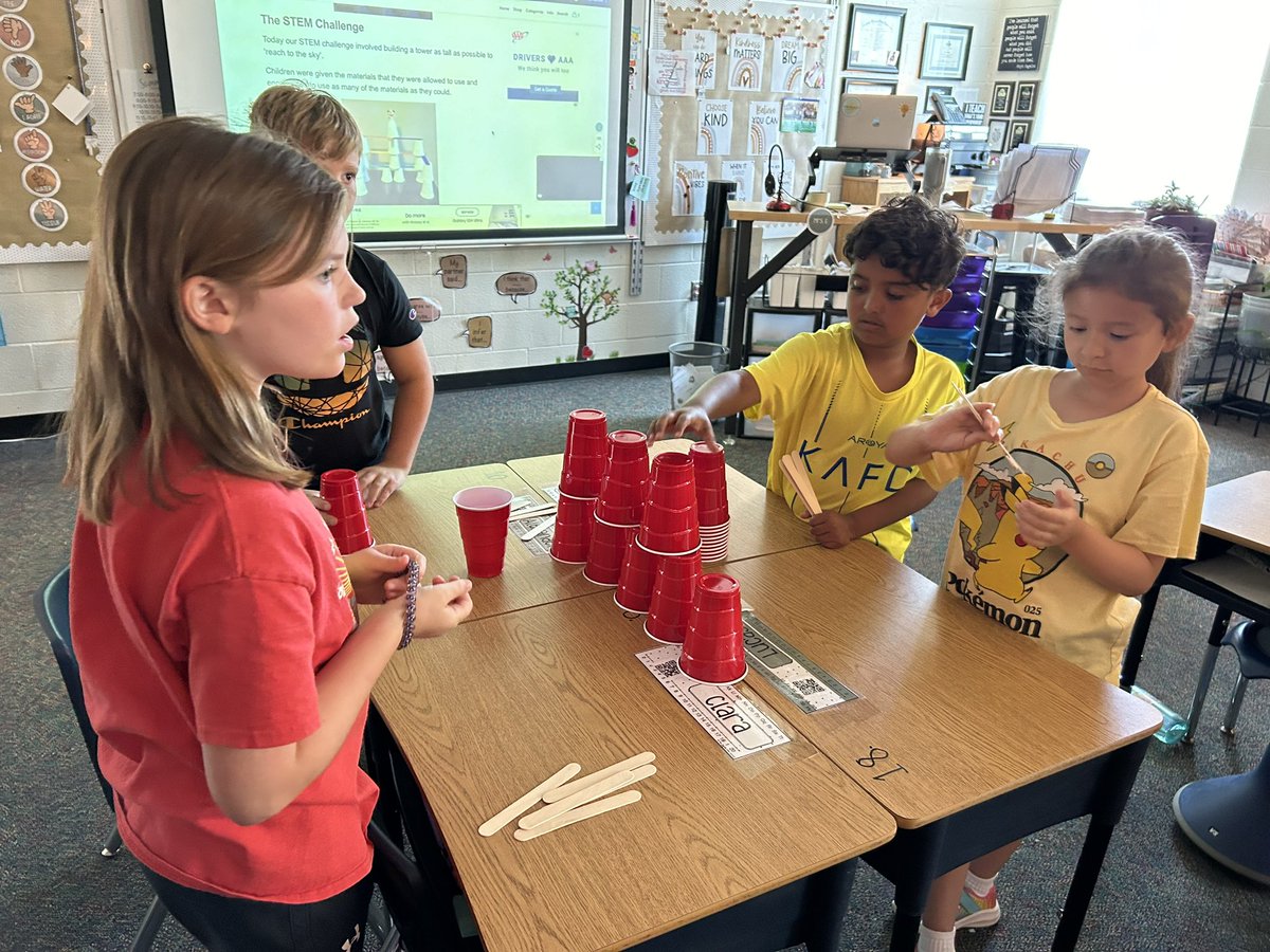 JillEltiste's tweet photo. 3rd grade STEM challenge: tallest tower @ShoalCreekStars #LPSSummer2024 #scstars #teamwork #creativity https://t.co/YYc4aftWaQ