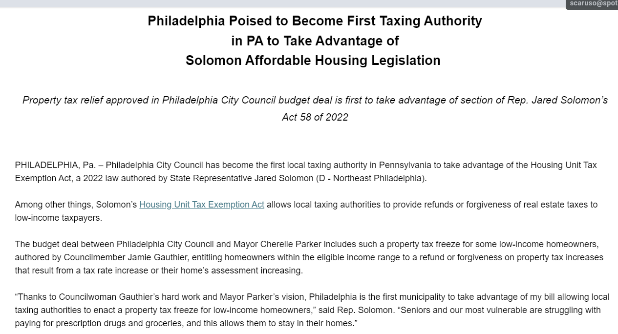 Stephen Caruso on X: &ldquo;Inbox: A low-income property tax freeze 