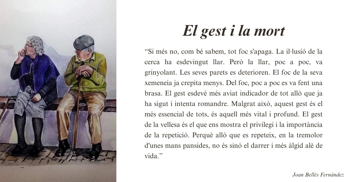 joanbelless_'s tweet photo. Hey!  avui us vull presentar: El gest i la mort.
Aquest text és el darrer dels que es trobaven ja amb la sortida de la web i, per a mi, segurament, el més especial.
M'agradaria molt que li donéssiu una ullada. Espero que el gaudiu:
👉 https://t.co/vtLPkjDf2E https://t.co/1pMEzEnyol
