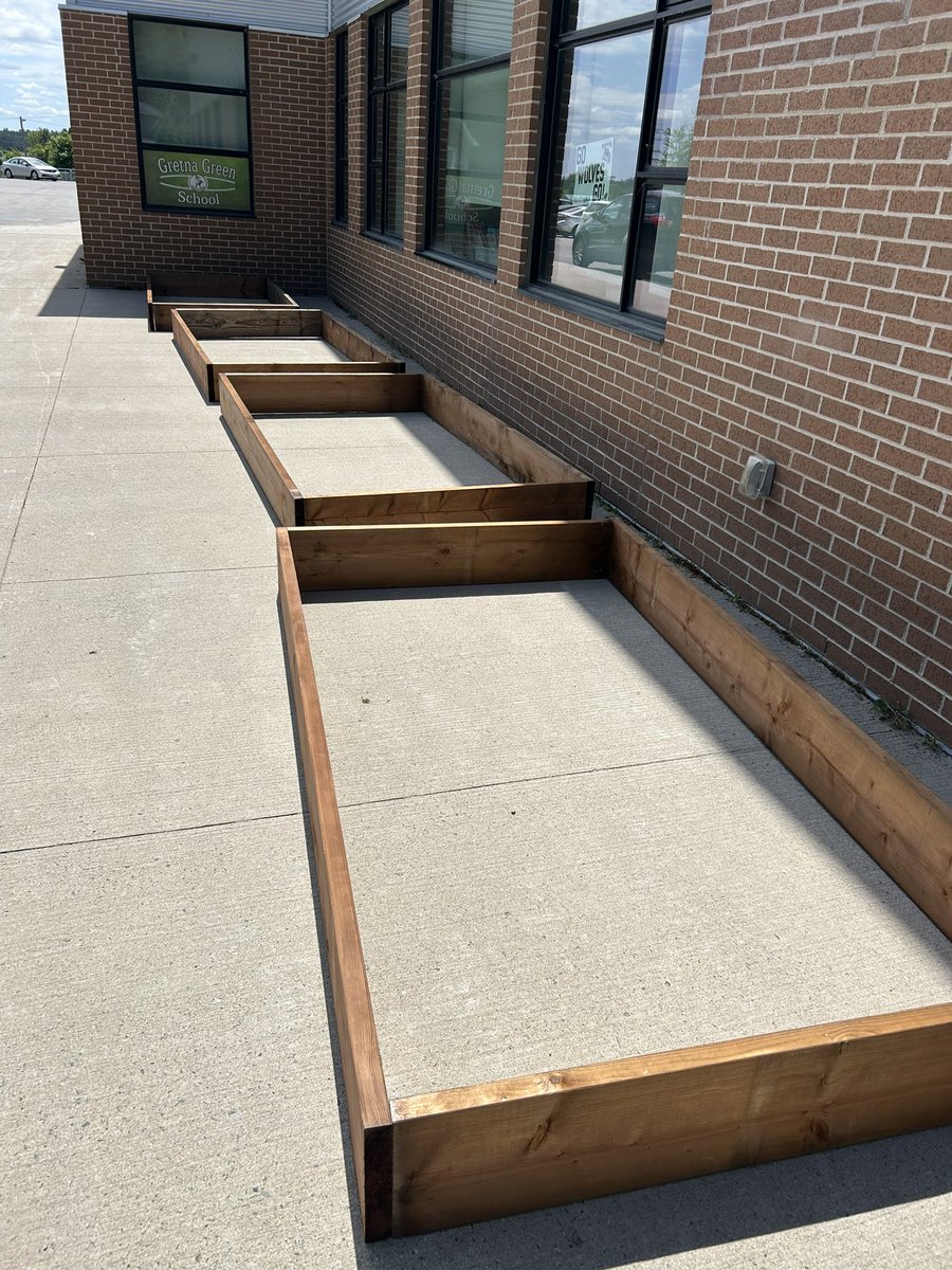 We worked on our grant project <a href="/stemnorth/">STEM North</a> of four raised garden beds. We got step one done today with my class of grade 5 students <a href="/GretnaG/">Gretna Green</a>.