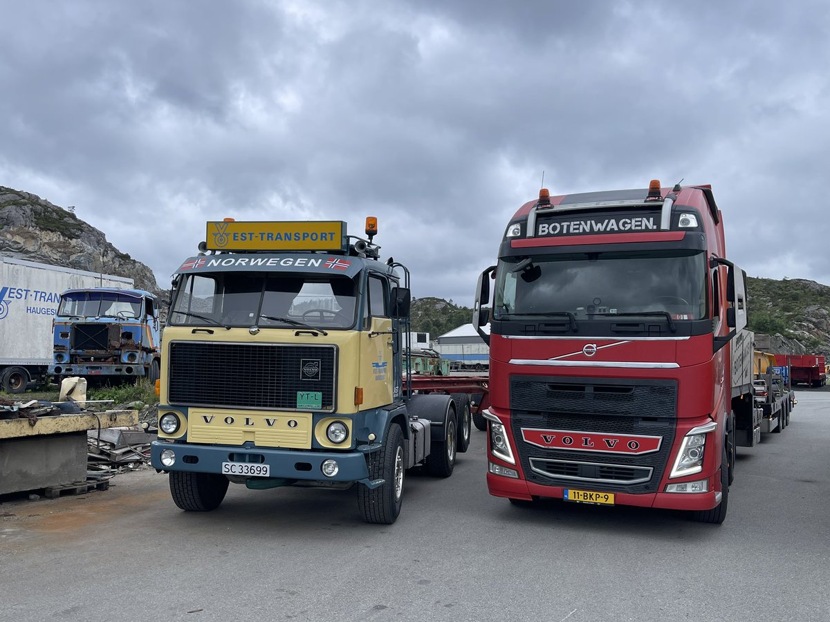 Botenwagen's tweet photo. Oud en heel oud naast elkaar in Haugesund | Arsvågen > Mortavika over de Boknafjorden | De westkust bij Egersund | Overnachten aan zee #F89 #volvotrucks #volvoF89 #volvtrucksnl #noorwegen #norway #norwegen #norge #camperlife https://t.co/BweiewNLBN