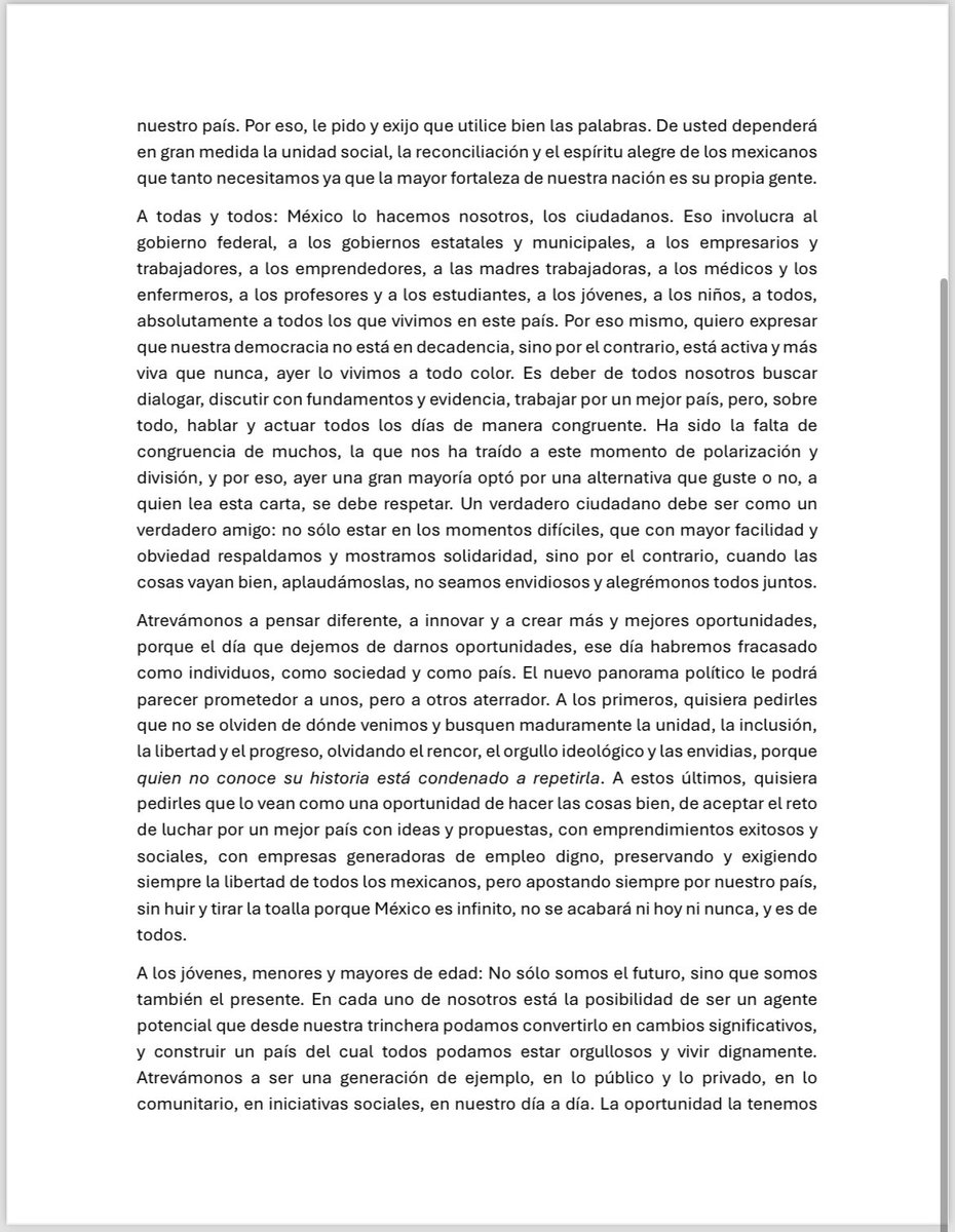 jpablo_jacobo's tweet photo. Carta a México: es momento de tomar acción, depende de nosotros. 

#MexicodePrimerMundo https://t.co/DctDyyiA00