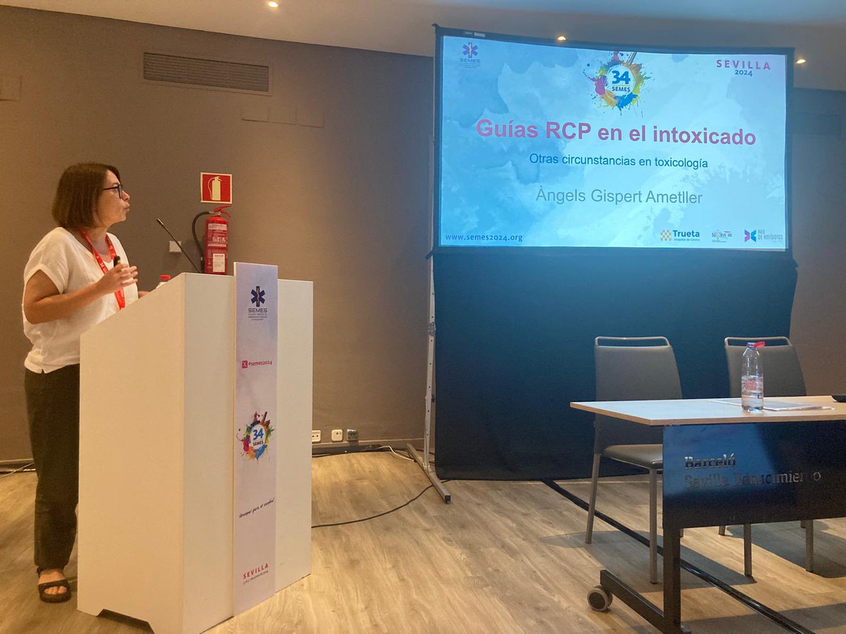 Guies AHA RCP en el pacient intoxicat. #congresosemes2024 <a href="/SEMES_/">SEMES</a> #socmuetox <a href="/UTrueta/">UrgenciesTrueta</a>
