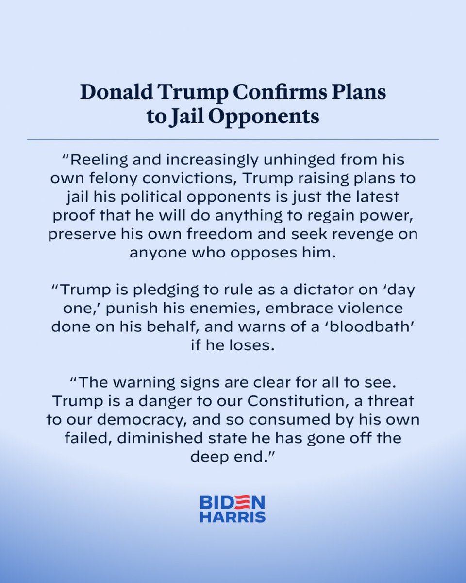 The Biden-Harris campaign just tweeted *THIS* — while jailing its political opponents