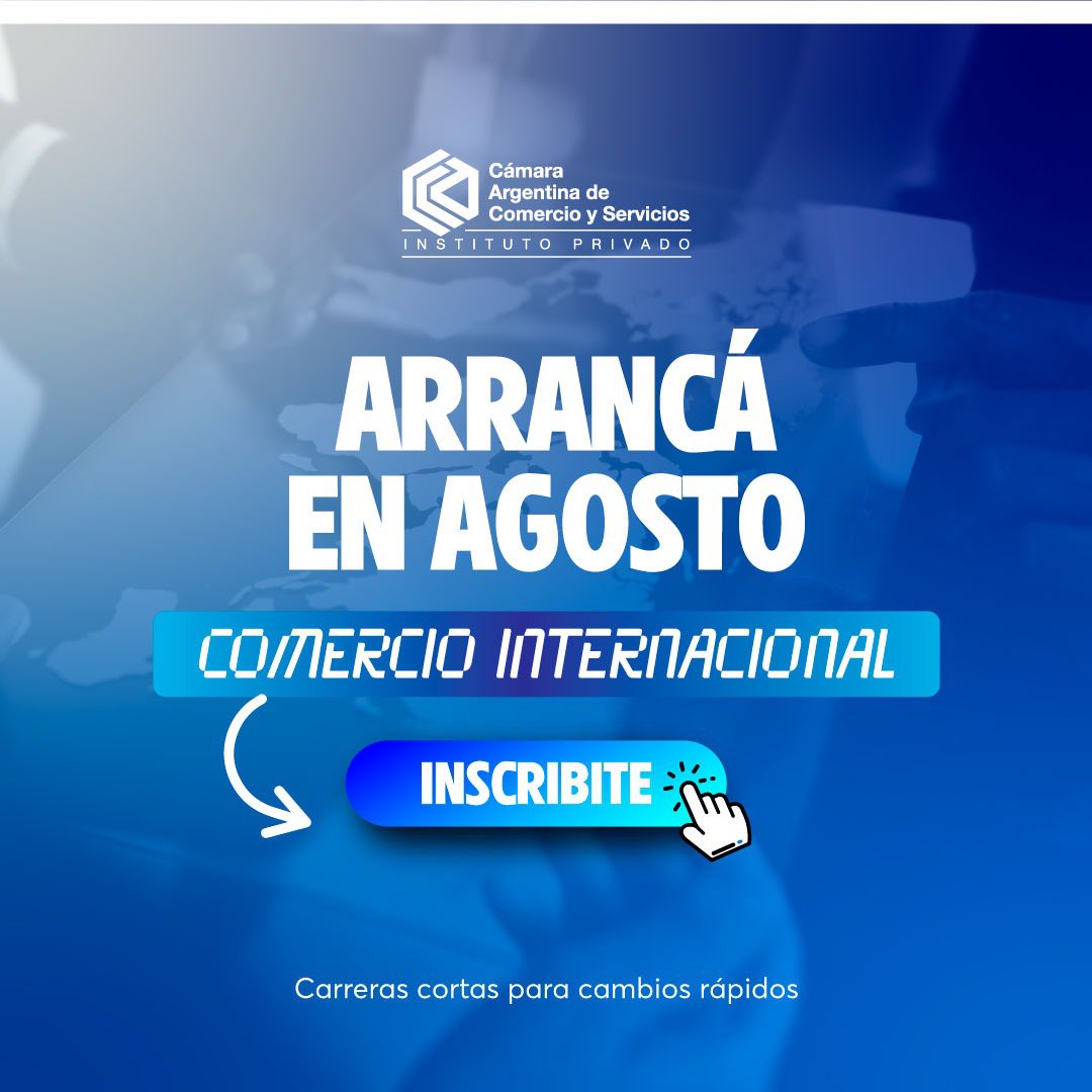 InstitutoCAC's tweet photo. ¡No pierdas el año y #ArrancaEnAgosto la carrera de Comercio Internacional!

¿Tenés dudas? ¡Whatsappeanos o entrá en https://t.co/Y9Ya4Y7Dtn!

👉Inscribite ahora acá https://t.co/Y9Ya4Y7Dtn y asegurá tu lugar.

#SomosIP https://t.co/ejWYghy2cQ